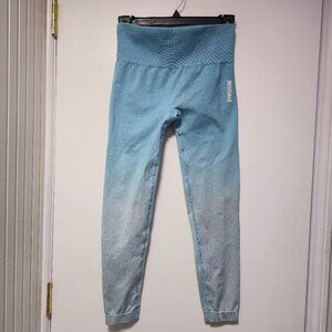 Blue Ombre Gymshark Workout Leggings - Medium - Worn